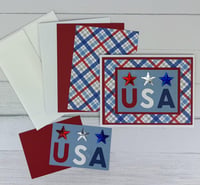Image 7 of Patriotic Card Making Kit for Adults to DIY 6 Fourth of July Greeting Cards for Beginners
