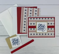 Image 8 of Patriotic Card Making Kit for Adults to DIY 6 Fourth of July Greeting Cards for Beginners