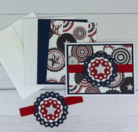Image 9 of Patriotic Card Making Kit for Adults to DIY 6 Fourth of July Greeting Cards for Beginners