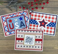 Image 14 of Patriotic Card Making Kit for Adults to DIY 6 Fourth of July Greeting Cards for Beginners