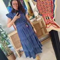Image 2 of The Kerry Ann dress - striped blue white