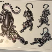 Image 2 of 1994 Official Tattoo Brand production panther sheet 365-c