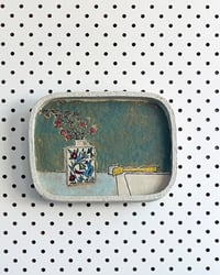 Image 1 of Last Flames – ceramic wallplate artwork
