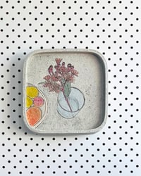 Image 1 of Scarlet Gum  – ceramic wallplate artwork