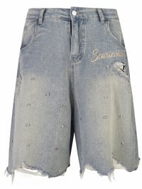 Image 1 of The "SCARIZONA" Rhinestone Denim Shorts