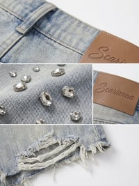 Image 4 of The "SCARIZONA" Rhinestone Denim Shorts