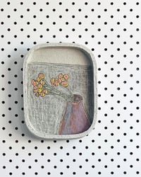 Image 1 of Yellow buttons 2 – ceramic wallplate artwork