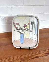 Image 2 of Pinky Globes – ceramic wallplate artwork