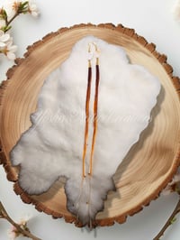 Tigers Eye Dangles with dentalium 