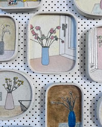 Image 4 of Yellow Buttons – ceramic wallplate artwork