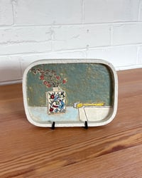 Image 2 of Last Flames – ceramic wallplate artwork