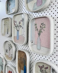 Image 6 of Yellow Buttons – ceramic wallplate artwork