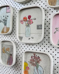 Image 5 of Yellow buttons 2 – ceramic wallplate artwork