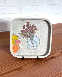 Image 2 of Scarlet Gum  – ceramic wallplate artwork
