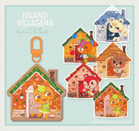 Animal Crossing - Embossed Wood Keychains/Magnets