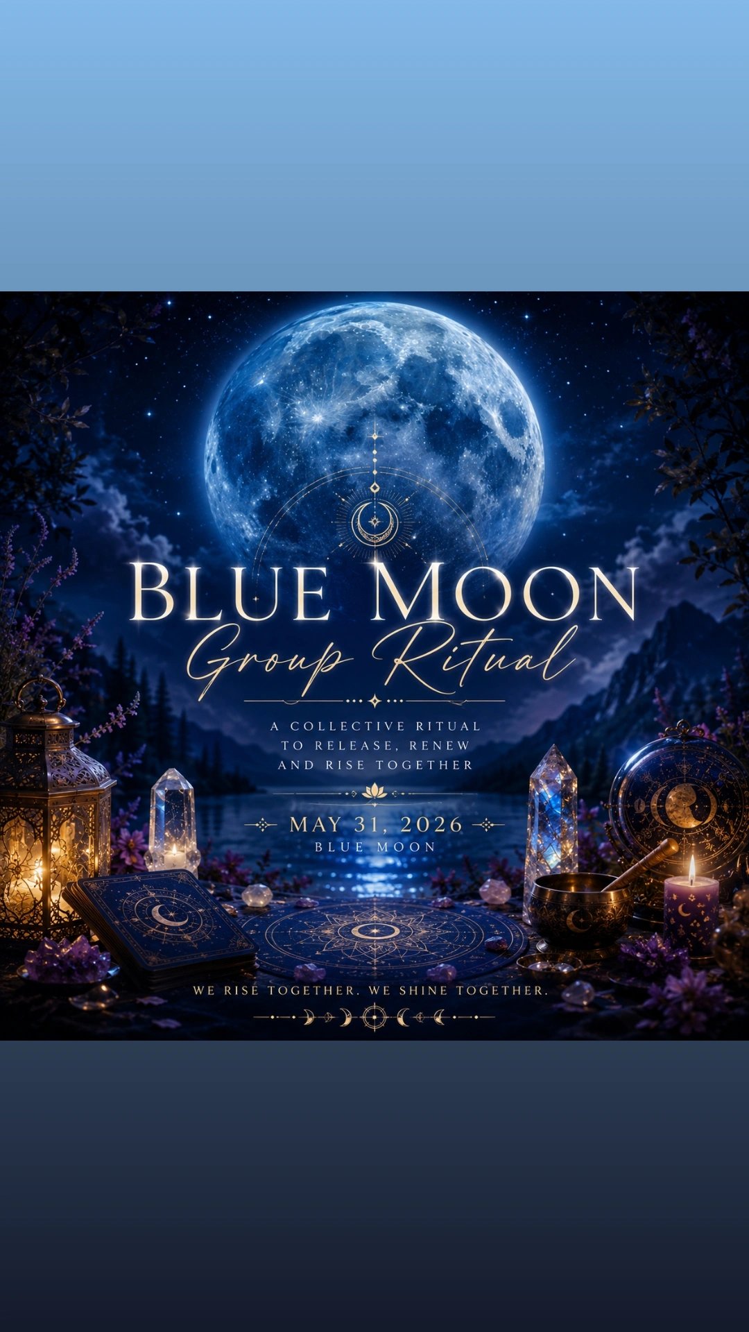 Image of 🕯️ Candle Burning Service Blue Moon | Service de brûlage de chandelle Lune bleu