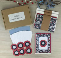 Image 1 of Patriotic Floral Card Making Kit for Adults to DIY 6 4th of July Greeting Cards