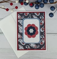 Image 3 of Patriotic Floral Card Making Kit for Adults to DIY 6 4th of July Greeting Cards