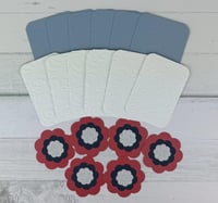 Image 6 of Patriotic Floral Card Making Kit for Adults to DIY 6 4th of July Greeting Cards