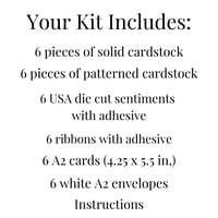 Image 2 of Patriotic USA Flag Card Making Kit for Adults to DIY 6 4th of July Greeting Cards