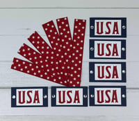 Image 6 of Patriotic USA Flag Card Making Kit for Adults to DIY 6 4th of July Greeting Cards