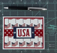 Image 9 of Patriotic USA Flag Card Making Kit for Adults to DIY 6 4th of July Greeting Cards