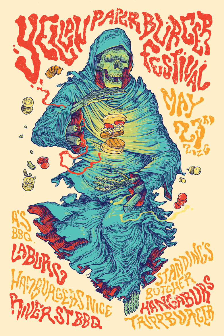 Image of Yellow Paper Burger Festival - Poster