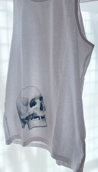 Image 4 of Ghosts Beneath Silkscreen Skull White Tanktops 