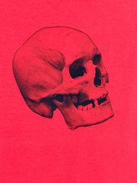 Image 4 of RedRum Silkscreen Skull Red Orange Tank Top (one of a kind)