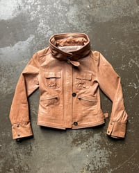 Image 6 of TAN UTILITY LEATHER JACKET