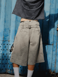 Image 4 of THE IDIOT Buckle Shorts Grey