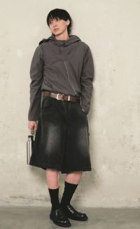 Image 3 of THE IDIOT Buckle Shorts Black
