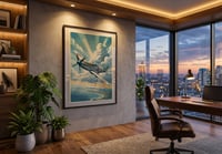Image 6 of Stampa Fine Art ispirata al P-51 MUSTANG - Art Déco inspired aviation prints
