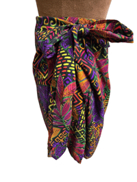 Image 4 of Colorful Silk Wrap Sarong Skirt