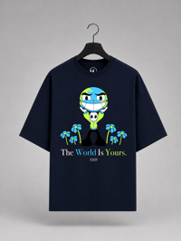 Le monde est à vous T-shirt oversize MARINE