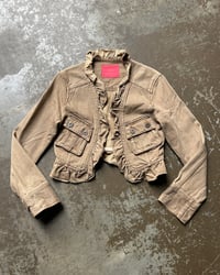Image 7 of BEIGE FRILL CROPPED JACKET