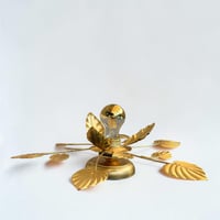 Image 11 of Applique fleur doré à la feuille d'or vintage 1970 Hollywood Regency Design