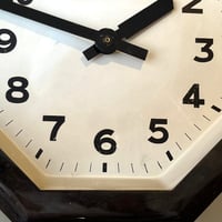 Image 5 of Ancienne horloge industrielle LEPAUTE octogonale  Vintage 1930 - 1940