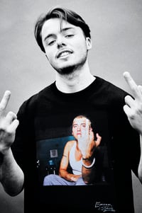 Image 2 of EMINEM Flicking the Bird! Iconic LIMITED EDITION high quality black box tees. 