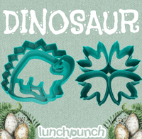 Image 2 of Lunch Punch 2 PC sandwich cutters in box dinosaur