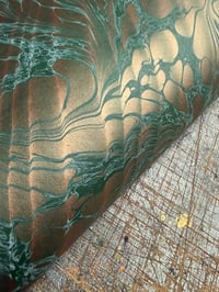 Image 4 of One-of-a-kind hand marbled paper  - 'Cascade'  