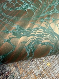 Image 5 of One-of-a-kind hand marbled paper  - 'Cascade'  
