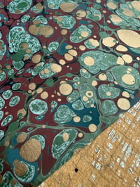 Image 5 of One-of-a-kind hand marbled paper  - 'Luxury Turkish Spot'  