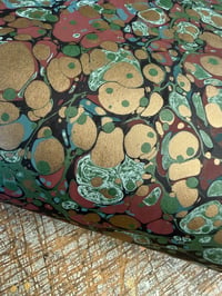Image 1 of One-of-a-kind hand marbled paper  - 'Luxury Turkish Spot'  