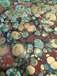 Image 2 of One-of-a-kind hand marbled paper  - 'Luxury Turkish Spot'  
