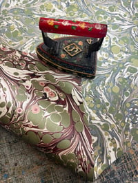 Image 4 of *DOUBLE-SIDED* PRINTED Marbled Paper - 'Aventurine' & 'Water Meadow' 