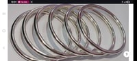 Image 1 of SIX HEAVY THICK STERLING SILVER BANGLES