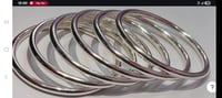 Image 2 of SIX HEAVY THICK STERLING SILVER BANGLES