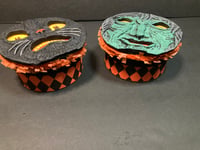 Image 3 of Vintage Inspired Container Lantern Set #1 (Witch And Black Cat)