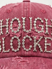Image 2 of "THOUGHT BLOCKER" Distressed Rhinestone Cap